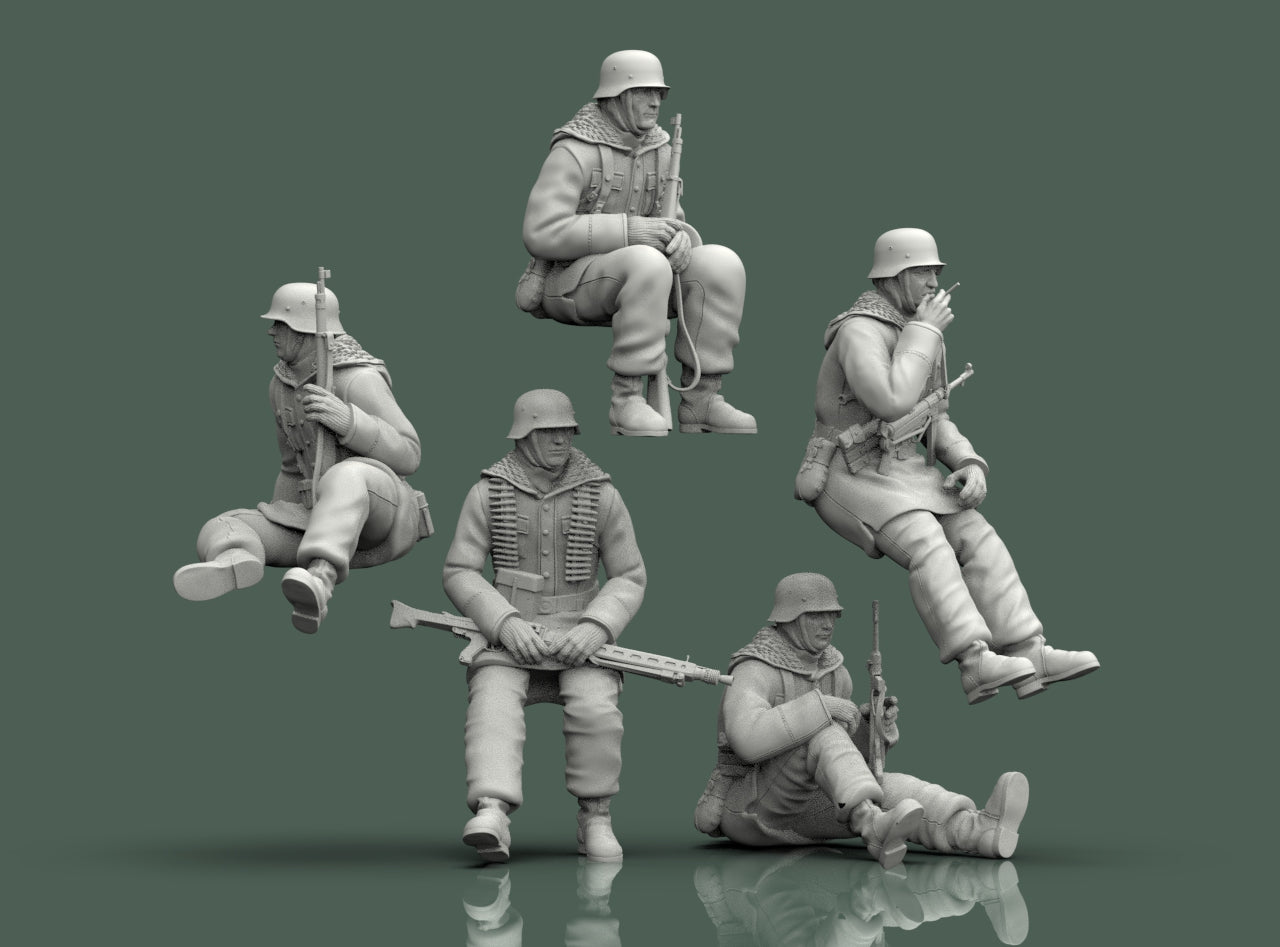 WW2 - SOLDADOS ALEMANES DESCANSANDO (invierno)