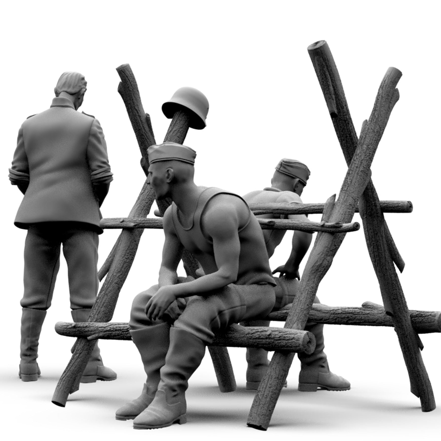 WW2 - SOLDADOS ALEMANES EN LETRINA