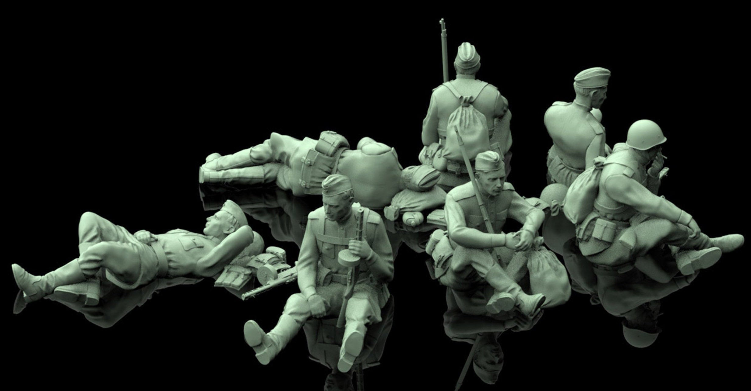 WWII - SOLDADOS RUSOS DESCANSANDO