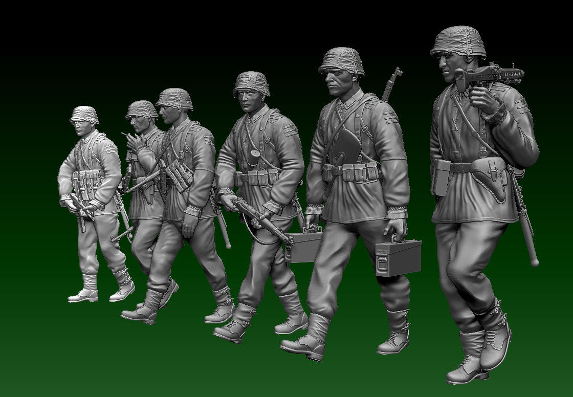 WW2 - SOLDADOS ALEMANES AVANZANDO (invierno)