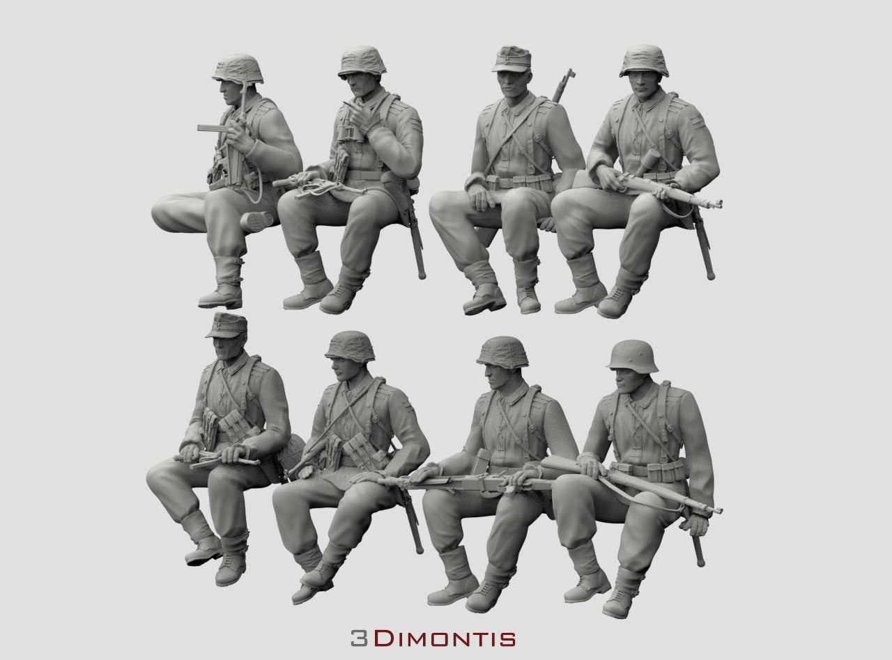 WW2 - SOLDADOS ALEMANES EN TRANSPORTE