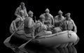 WWII - TRIPULACIÓN U-BOOT EN BARCA HINCHABLE