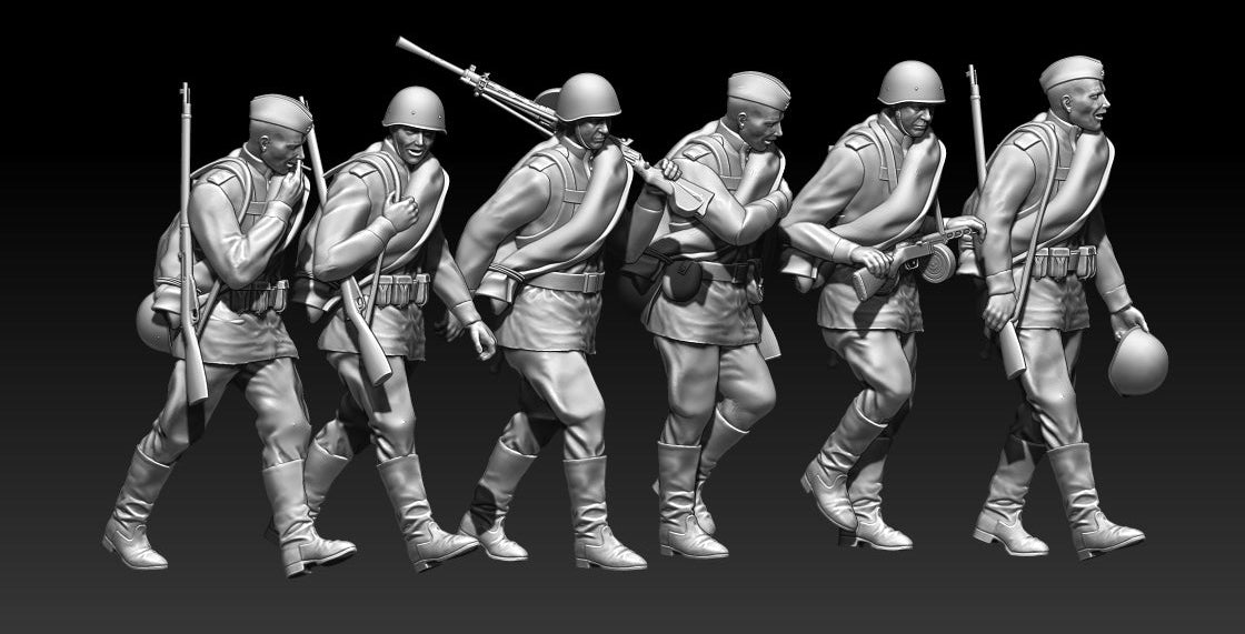 WWII - SOLDADOS RUSOS AVANZANDO