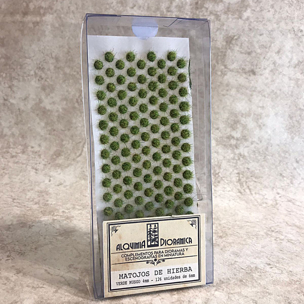 Matojos de hierba - 126 tufts de 6 mm - color verde