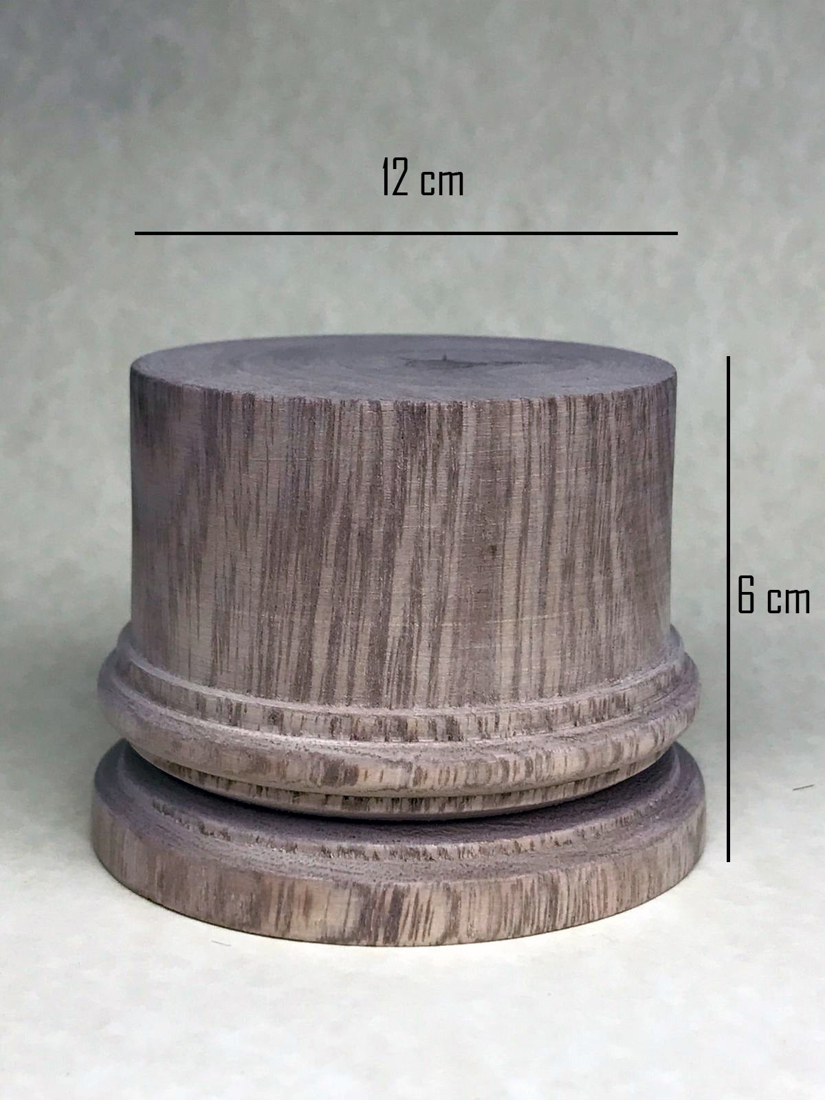 Peana torneada de madera 12 x 6 cm