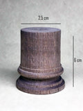 Peana torneada de madera 2,5 x 6 cm