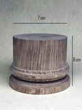 Peana torneada de madera 7 x 6 cm