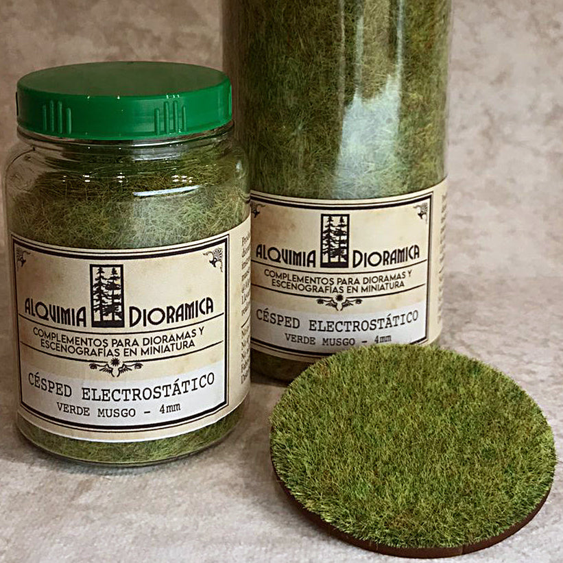 Hierba Electrostatica Verde Musgo