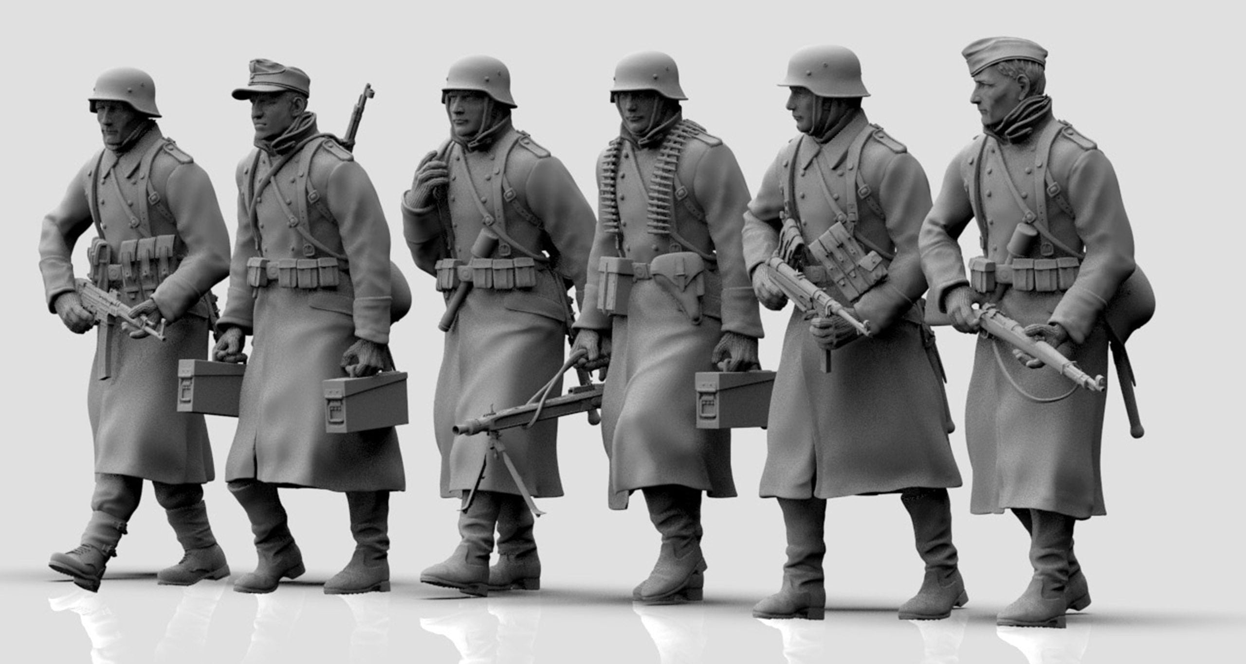 WW2 - SOLDADOS ALEMANES AVANZANDO (invierno)