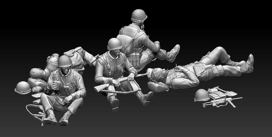 WWII - SOLDADOS AMERICANOS DESCANSANDO